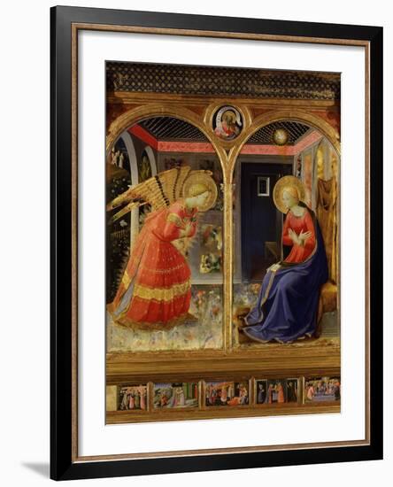 The Annunciation, from C. 1440 Altarpiece of Convent of Montecarlo-Fra Angelico-Framed Photographic Print