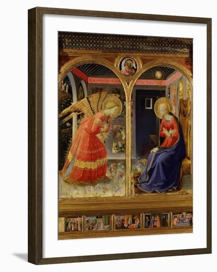 The Annunciation, from C. 1440 Altarpiece of Convent of Montecarlo-Fra Angelico-Framed Photographic Print