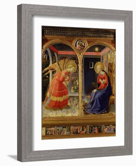 The Annunciation, from C. 1440 Altarpiece of Convent of Montecarlo-Fra Angelico-Framed Photographic Print