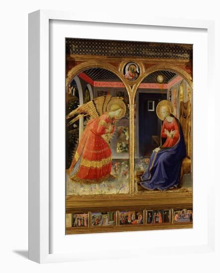 The Annunciation, from C. 1440 Altarpiece of Convent of Montecarlo-Fra Angelico-Framed Photographic Print