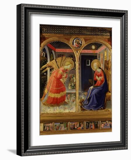 The Annunciation, from C. 1440 Altarpiece of Convent of Montecarlo-Fra Angelico-Framed Photographic Print