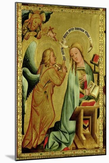 The Annunciation from the High Altar of St. Peter's in Hamburg, the Grabower Altar, 1383-Master Bertram of Minden-Mounted Giclee Print