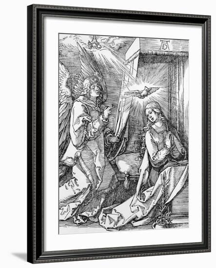 The Annunciation from the 'small Passion' Series, 1511-Albrecht Dürer-Framed Giclee Print