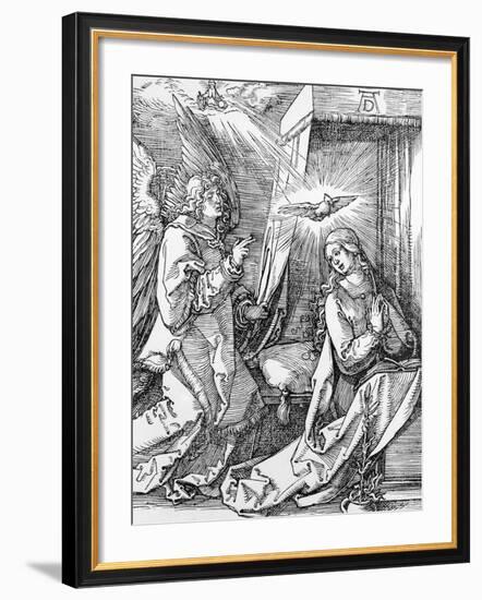 The Annunciation from the 'small Passion' Series, 1511-Albrecht Dürer-Framed Giclee Print