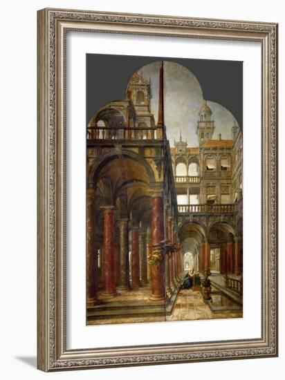 The Annunciation - Hans Von Aachen (1552-1615). Oil on Wood, 1598. Dimension : 221X140 Cm. Art Hist-Johann or Hans von Aachen-Framed Giclee Print