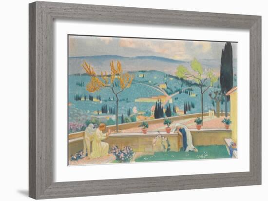 The Annunciation in Fiesole, 1928-Maurice Denis-Framed Giclee Print