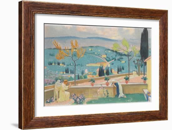 The Annunciation in Fiesole, 1928-Maurice Denis-Framed Giclee Print