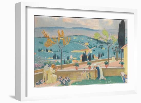 The Annunciation in Fiesole, 1928-Maurice Denis-Framed Giclee Print