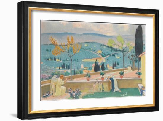 The Annunciation in Fiesole, 1928-Maurice Denis-Framed Giclee Print