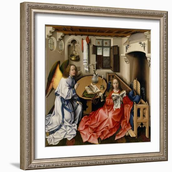 The Annunciation (Mérode Altarpiec), Ca 1428-1432-Robert Campin-Framed Giclee Print