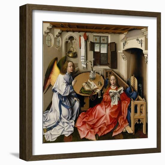 The Annunciation (Mérode Altarpiec), Ca 1428-1432-Robert Campin-Framed Giclee Print