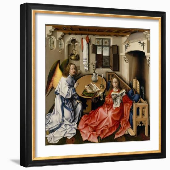 The Annunciation (Mérode Altarpiec), Ca 1428-1432-Robert Campin-Framed Premium Giclee Print