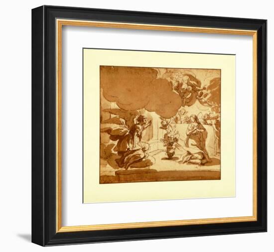 The Annunciation of the Virgin-Nicolas Poussin-Framed Collectable Print