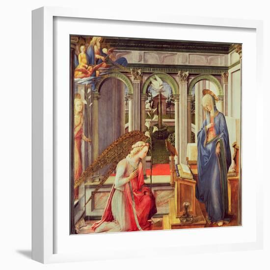 The Annunciation (Oil on Panel)-Fra Filippo Lippi-Framed Giclee Print