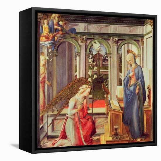 The Annunciation (Oil on Panel)-Fra Filippo Lippi-Framed Premier Image Canvas