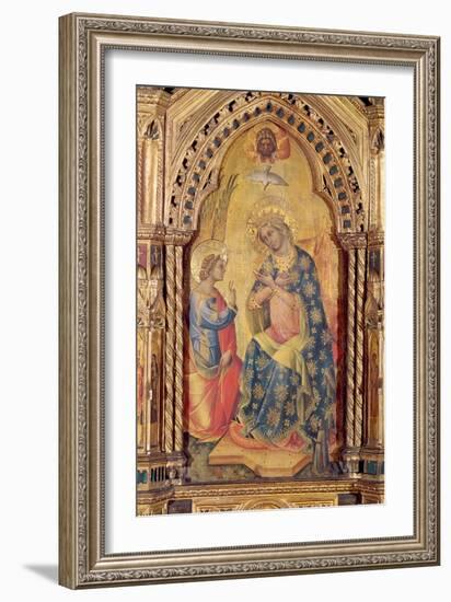 The Annunciation (Part of Polyptych) (Oil on Panel)-Veneziano Lorenzo-Framed Giclee Print