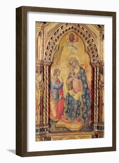 The Annunciation (Part of Polyptych) (Oil on Panel)-Veneziano Lorenzo-Framed Giclee Print