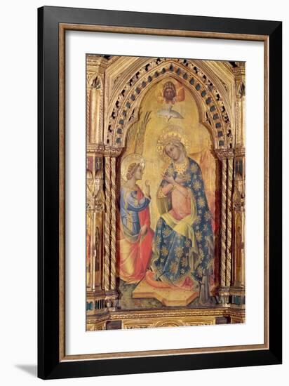 The Annunciation (Part of Polyptych) (Oil on Panel)-Veneziano Lorenzo-Framed Giclee Print