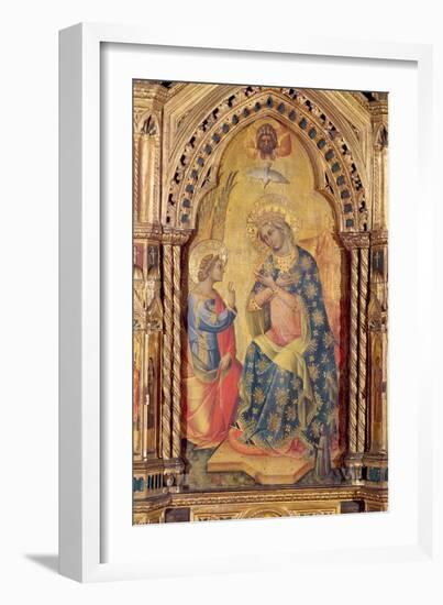 The Annunciation (Part of Polyptych) (Oil on Panel)-Veneziano Lorenzo-Framed Giclee Print