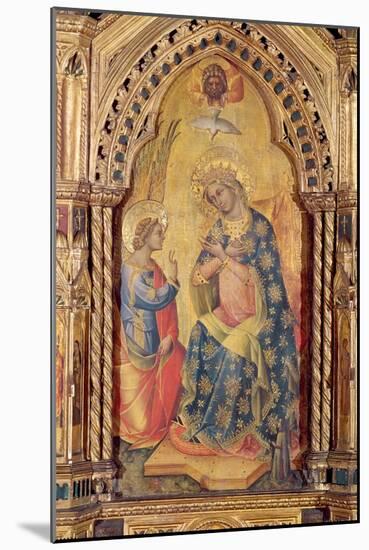 The Annunciation (Part of Polyptych) (Oil on Panel)-Veneziano Lorenzo-Mounted Giclee Print