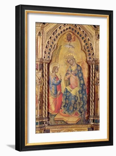 The Annunciation (Part of Polyptych) (Oil on Panel)-Veneziano Lorenzo-Framed Giclee Print
