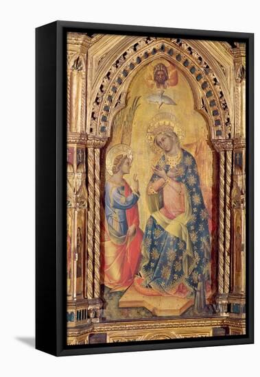The Annunciation (Part of Polyptych) (Oil on Panel)-Veneziano Lorenzo-Framed Premier Image Canvas