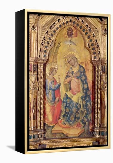 The Annunciation (Part of Polyptych) (Oil on Panel)-Veneziano Lorenzo-Framed Premier Image Canvas