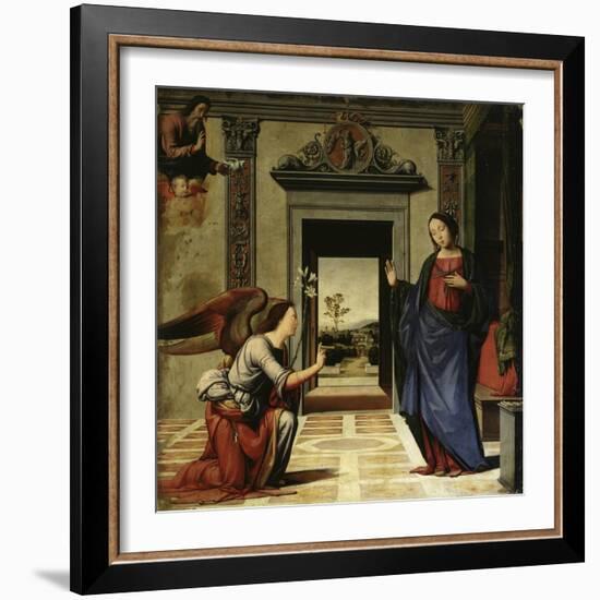 The Annunciation (Predella Detail)-Benvenuto di Giovanni-Framed Giclee Print