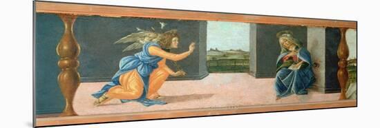 The Annunciation, Predella Panel from the Altarpiece of St Mark, C.1488-90-Sandro Botticelli-Mounted Giclee Print