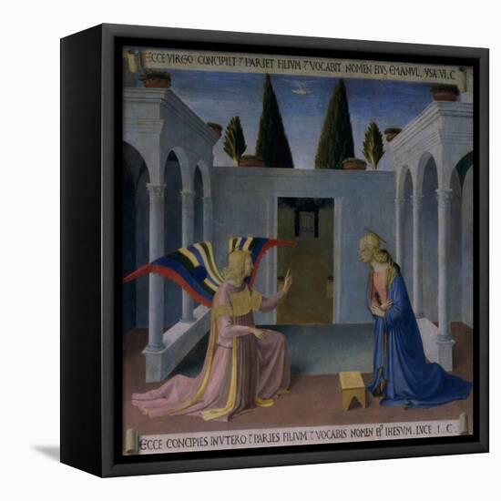 The Annunciation, Story of the Life of Christ-Fra Angelico-Framed Premier Image Canvas
