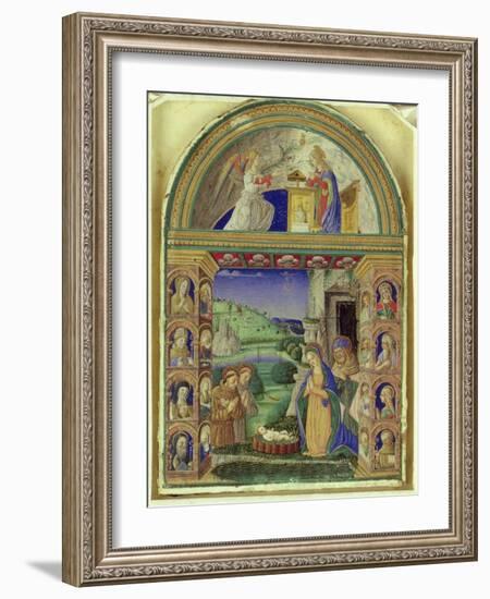 The Annunciation, the Adoration of the Child by the Virgin Mary, St. Joseph, St. Anthony of Padua…-Italian-Framed Giclee Print