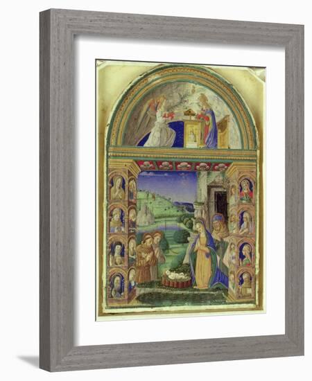 The Annunciation, the Adoration of the Child by the Virgin Mary, St. Joseph, St. Anthony of Padua…-Italian-Framed Giclee Print