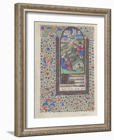 The Annunciation to the Shepherds (Book of Hour), 1440-1460-null-Framed Giclee Print