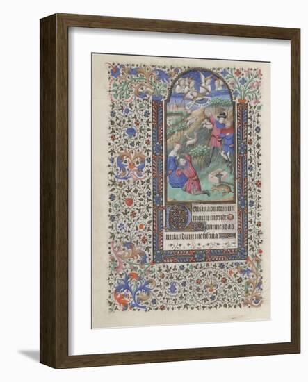 The Annunciation to the Shepherds (Book of Hour), 1440-1460-null-Framed Giclee Print