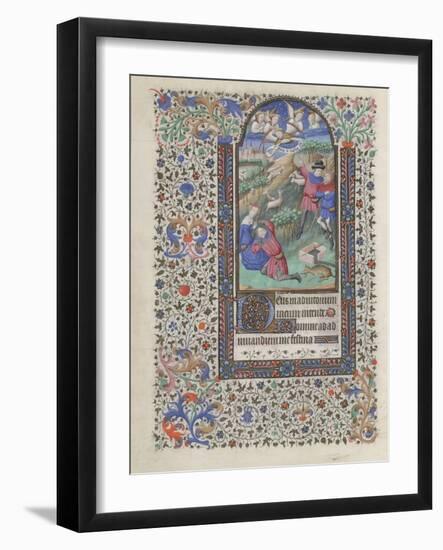 The Annunciation to the Shepherds (Book of Hour), 1440-1460-null-Framed Giclee Print