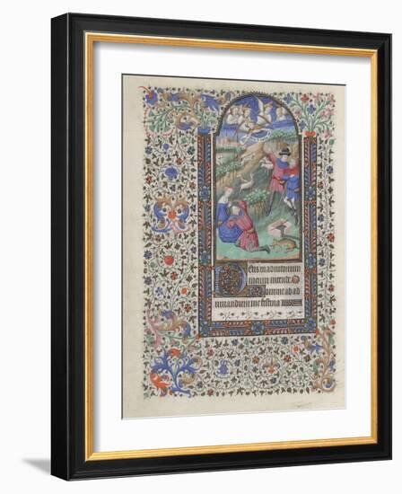 The Annunciation to the Shepherds (Book of Hour), 1440-1460-null-Framed Giclee Print