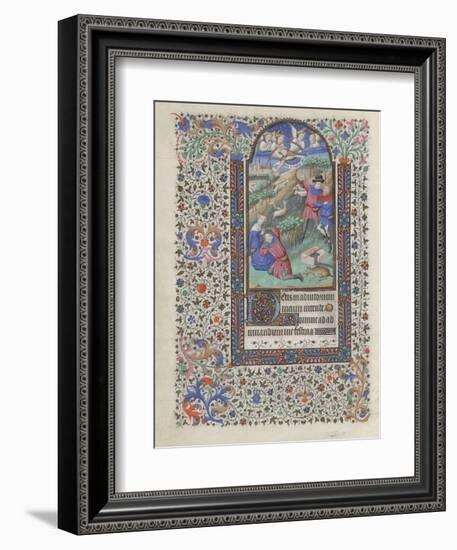 The Annunciation to the Shepherds (Book of Hour), 1440-1460-null-Framed Giclee Print