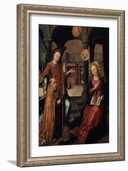 The Annunciation, (Triptych, Central Pane), 1517-Jean Bellegambe-Framed Giclee Print