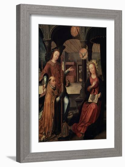 The Annunciation, (Triptych, Central Pane), 1517-Jean Bellegambe-Framed Giclee Print