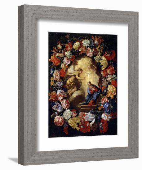 The Annunciation with Flowers, 17th or Early 18th Century-Carlo Maratta-Framed Giclee Print