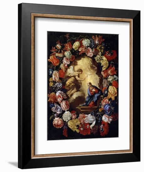 The Annunciation with Flowers, 17th or Early 18th Century-Carlo Maratta-Framed Giclee Print