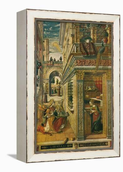 The Annunciation, with Saint Emidius, 1486, (1911)-Carlo Crivelli-Framed Premier Image Canvas