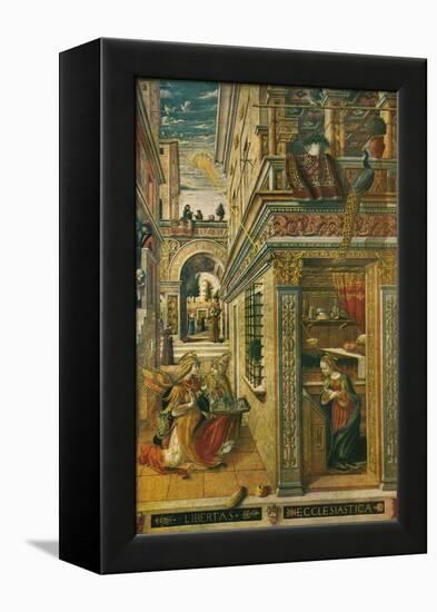 The Annunciation, with Saint Emidius, 1486, (1911)-Carlo Crivelli-Framed Premier Image Canvas