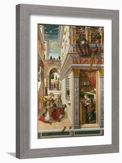The Annunciation, with Saint Emidius, 1486-Carlo Crivelli-Framed Giclee Print