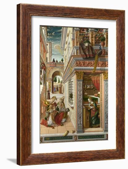 The Annunciation, with Saint Emidius, 1486-Carlo Crivelli-Framed Giclee Print