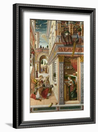 The Annunciation, with Saint Emidius, 1486-Carlo Crivelli-Framed Giclee Print