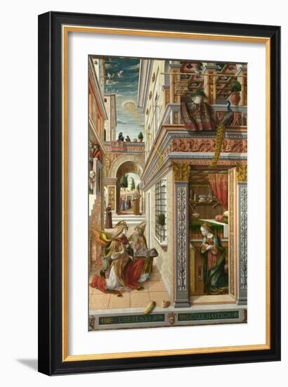 The Annunciation, with Saint Emidius, 1486-Carlo Crivelli-Framed Giclee Print