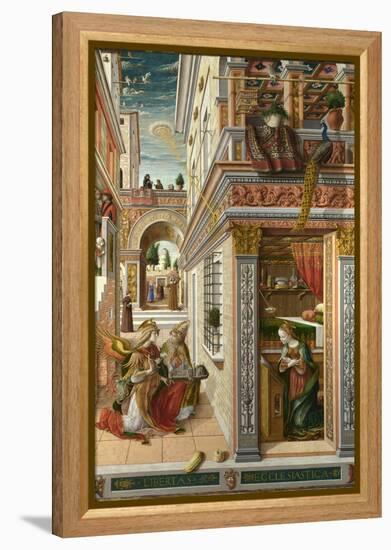 The Annunciation, with Saint Emidius, 1486-Carlo Crivelli-Framed Premier Image Canvas