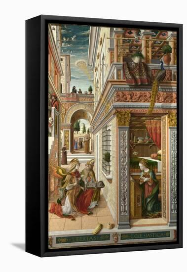 The Annunciation, with Saint Emidius, 1486-Carlo Crivelli-Framed Premier Image Canvas