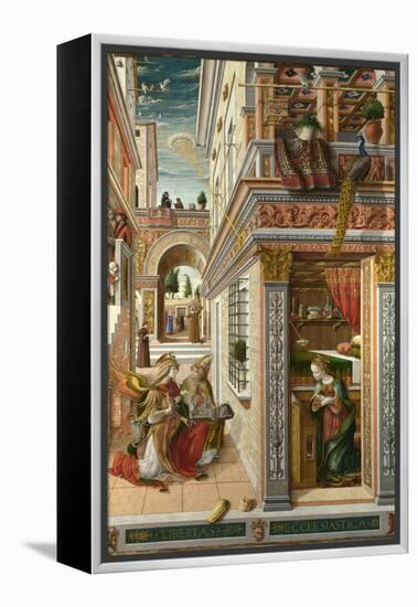 The Annunciation, with Saint Emidius, 1486-Carlo Crivelli-Framed Premier Image Canvas